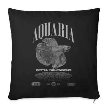 Betta Fish Keeper Streetwear moderne - Housse de coussin décorative 45 x 45 cm - noir - Devant