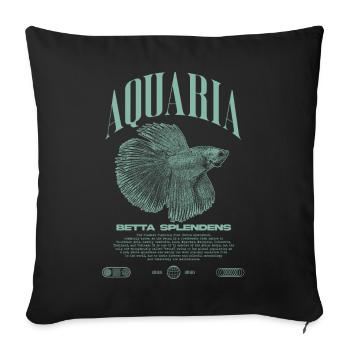 Betta Fish Keeper Streetwear moderne - Housse de coussin décorative 45 x 45 cm - noir - Devant