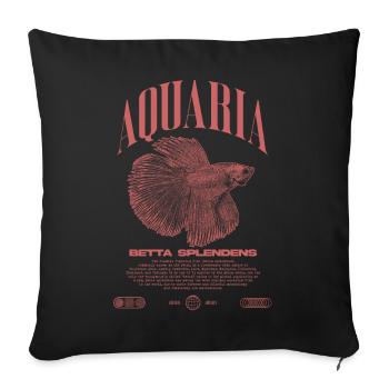 Betta Fish Keeper Streetwear moderne - Housse de coussin décorative 45 x 45 cm - noir - Devant
