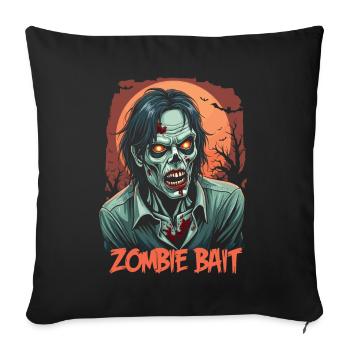 Conception de zombie d’Halloween - Housse de coussin décorative 45 x 45 cm - noir - Devant