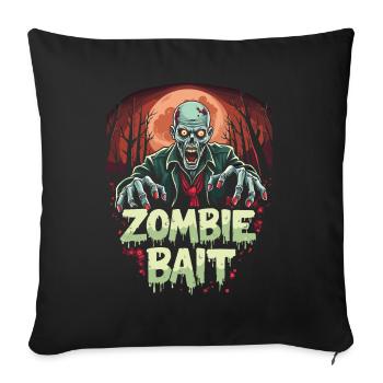 Conception de zombie d’Halloween - Housse de coussin décorative 45 x 45 cm - noir - Devant