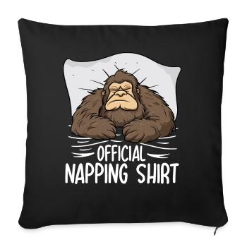 Bigfoot Official Napping Shirt - Sofa pillowcase 17,3'' x 17,3'' (45 x 45 cm) - black - Front
