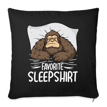 Bigfoot Chemise de nuit préférée - Housse de coussin décorative 45 x 45 cm - noir - Devant