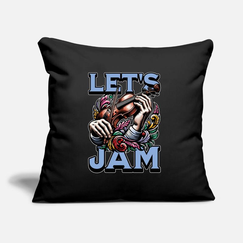 Fiddle Let's Jam String Instrument Fiddle Player Sofa pillowcase 17,3'' x 17,3'' (45 x 45 cm)