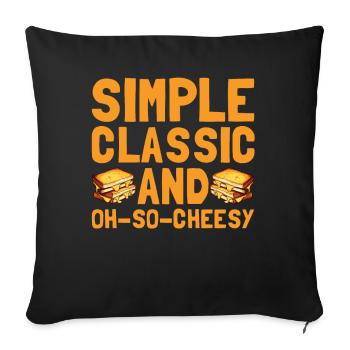 Grilled Cheese Grilled Cheese Foodie Cheese Sandwich - Housse de coussin décorative 45 x 45 cm - noir - Devant
