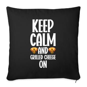 Grilled Cheese Grilled Cheese Foodie Cheese Sandwich - Housse de coussin décorative 45 x 45 cm - noir - Devant