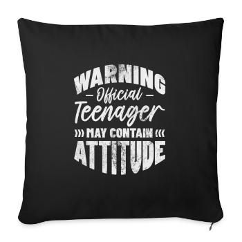 Teenager - Sofa pillowcase 17,3'' x 17,3'' (45 x 45 cm) - black - Front