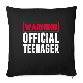 Teen Teen Teen Teens Teeny Gift - Sofa pillowcase 17,3'' x 17,3'' (45 x 45 cm) - black - Front