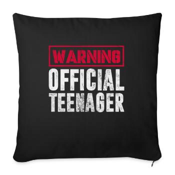 Teenager - Sofa pillowcase 17,3'' x 17,3'' (45 x 45 cm) - black - Front