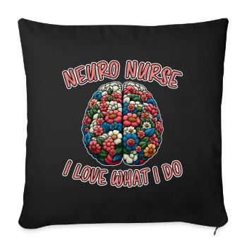 Neuro Nurse Nurse Neurology Gift - Sofa pillowcase 17,3'' x 17,3'' (45 x 45 cm) - black - Front