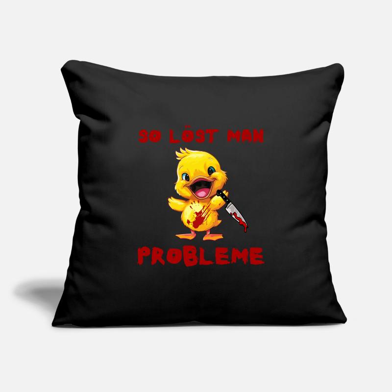How to solve problems - duck with knife Halloween Sofa pillowcase 17,3'' x 17,3'' (45 x 45 cm)