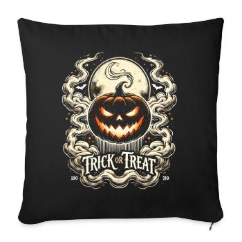 Trick or Treat - Halloween Saying Shirt - Sofa pillowcase 17,3'' x 17,3'' (45 x 45 cm) - black - Front