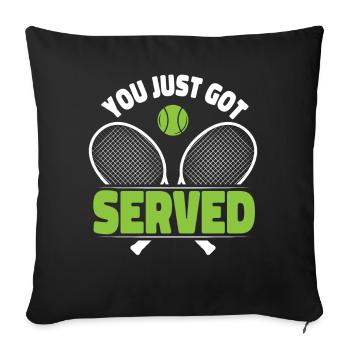 Funny Tennis Player Racket Friends - Sofa pillowcase 17,3'' x 17,3'' (45 x 45 cm) - black - Front