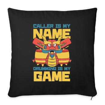 Caller est mon nom, la batterie est mon amour de l’équipe de jeu - Housse de coussin décorative 45 x 45 cm - noir - Devant
