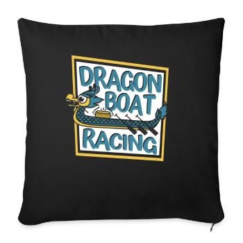 Dragon Boat Racing Team Paddler Drummer Lover - Sofa pillowcase 17,3'' x 17,3'' (45 x 45 cm) - black - Front