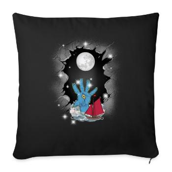 Halloween Sailing Ship Maritime Seafaring Sailors - Sofa pillowcase 17,3'' x 17,3'' (45 x 45 cm) - black - Front