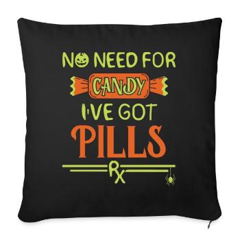 Pharmacy Halloween - Sofa pillowcase 17,3'' x 17,3'' (45 x 45 cm) - black - Front