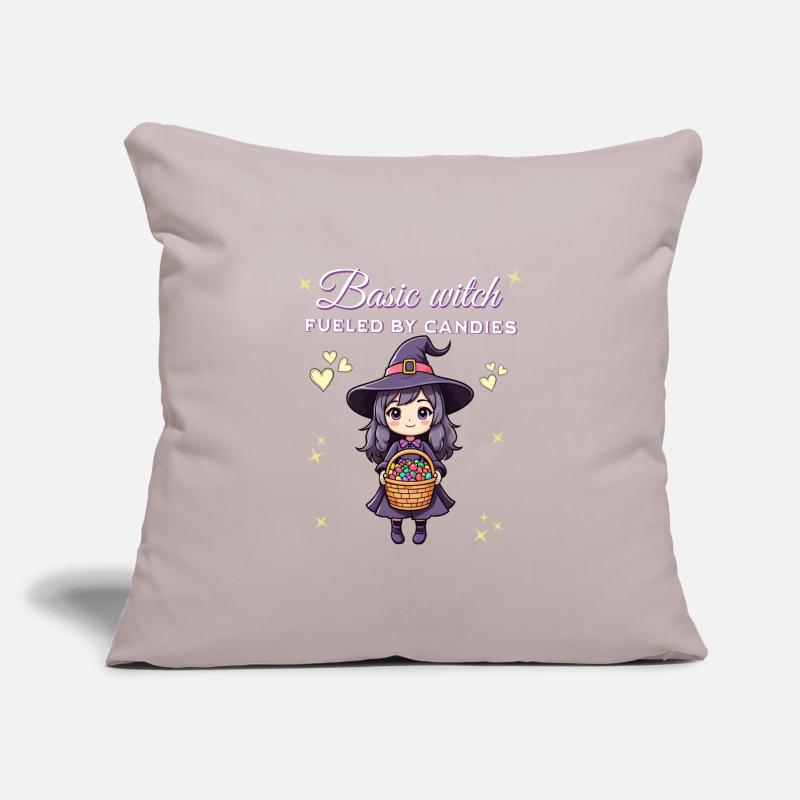 Basic witch fueled by candies Sofa pillowcase 17,3'' x 17,3'' (45 x 45 cm)