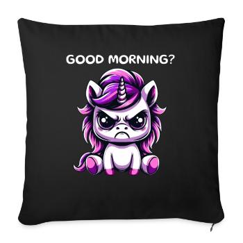 Good Morning - Sofakissenbezug 45 x 45 cm - Schwarz - Vorne