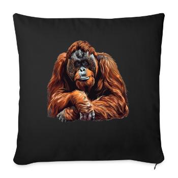 Orang-outan Orangs-outans Orang-outan - Housse de coussin décorative 45 x 45 cm - noir - Devant