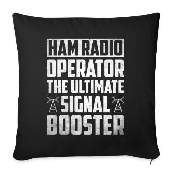 Ham Radio Amateur Radio Amateur Radio - Sofa pillowcase 17,3'' x 17,3'' (45 x 45 cm) - black - Front