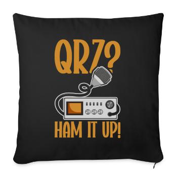 Ham Radio Amateur Radio Amateur Radio - Sofa pillowcase 17,3'' x 17,3'' (45 x 45 cm) - black - Front