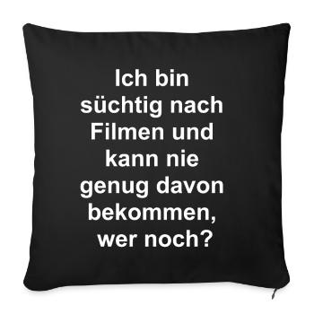 Le cadeau pour tous les cinéphiles - Housse de coussin décorative 45 x 45 cm - noir - Devant