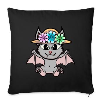 Halloween Bat Bats Kids Child - Sofa pillowcase 17,3'' x 17,3'' (45 x 45 cm) - black - Front