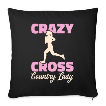 XC Running Cross Country Runner XC Runner - Housse de coussin décorative 45 x 45 cm - noir - Devant