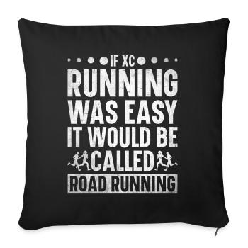 XC Running Cross Country Runner XC Runner - Sofakissenbezug 45 x 45 cm - Schwarz - Vorne