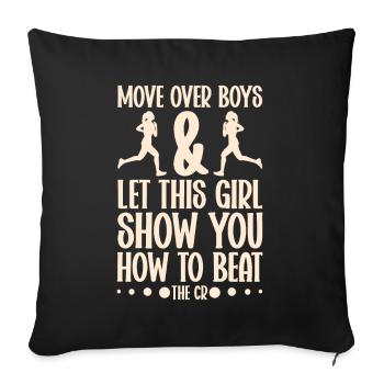 XC Running Cross Country Runner XC Runner - Housse de coussin décorative 45 x 45 cm - noir - Devant