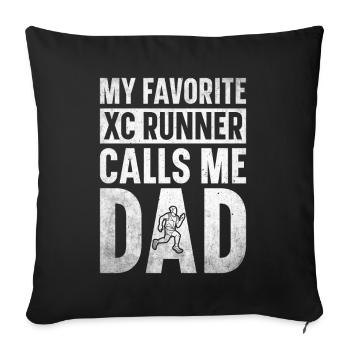 XC Running Cross Country Runner XC Runner - Housse de coussin décorative 45 x 45 cm - noir - Devant