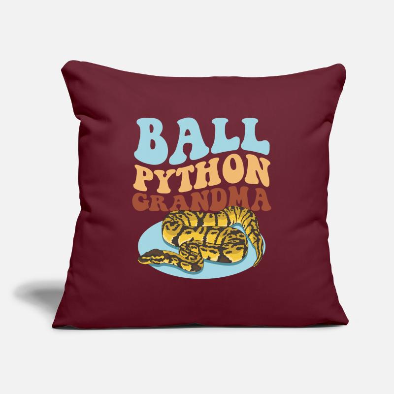 Roi Python Mamie Python Serpent Cadeau Housse de coussin décorative 45 x 45 cm