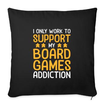 Board Game Board Games Game Night Games Gift - Sofa pillowcase 17,3'' x 17,3'' (45 x 45 cm) - black - Front