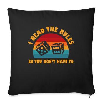 Board Game Board Games Game Night Games Gift - Sofa pillowcase 17,3'' x 17,3'' (45 x 45 cm) - black - Front