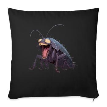 Cockroach Kakerlaken Kakerlake - Sofakissenbezug 45 x 45 cm - Schwarz - Vorne