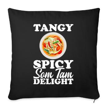 Som Tam Thai Papaya Salad Thai Salad Thai Food - Sofa pillowcase 17,3'' x 17,3'' (45 x 45 cm) - black - Front