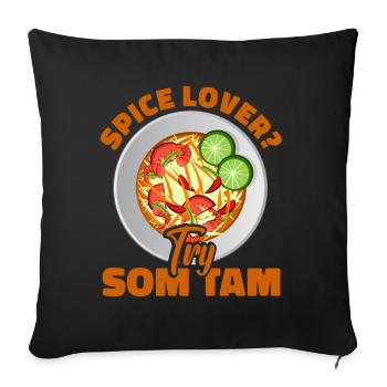 Som Tam Thai Papaya Salad Thai Salad Thai Food - Sofa pillowcase 17,3'' x 17,3'' (45 x 45 cm) - black - Front