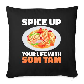 Som Tam Thai Papaya Salad Thai Salad Thai Food - Sofa pillowcase 17,3'' x 17,3'' (45 x 45 cm) - black - Front