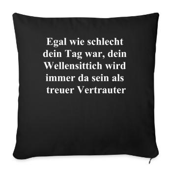 Cadeau câlin pour les moments de tristesse - Housse de coussin décorative 45 x 45 cm - noir - Devant