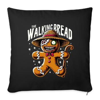 Halloween The Walking Bread Gingerbread Zombie Cool - Sofa pillowcase 17,3'' x 17,3'' (45 x 45 cm) - black - Front