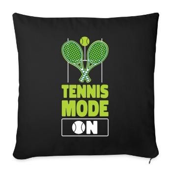 Funny Tennis Player Racket Tennis - Sofa pillowcase 17,3'' x 17,3'' (45 x 45 cm) - black - Front