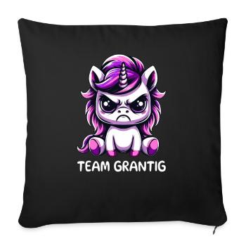 Team Grantig - Sofa pillowcase 17,3'' x 17,3'' (45 x 45 cm) - black - Front