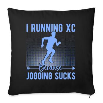 Cadeau de course XC drôle XC Runner Edition - Housse de coussin décorative 45 x 45 cm - noir - Devant