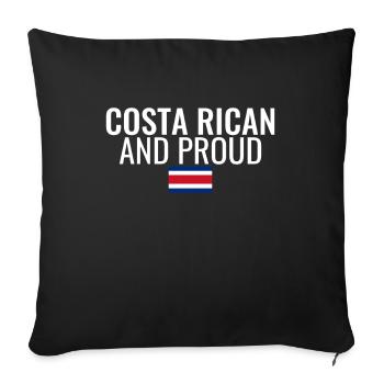 Costa Rican And Proud Costa Rican Flag - Sofa pillowcase 17,3'' x 17,3'' (45 x 45 cm) - black - Front