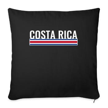 Costa Rica Costa-Ricanische Flagge - Sofakissenbezug 45 x 45 cm - Schwarz - Vorne