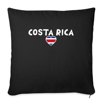 Costa Rica Costa-Ricanische Flagge - Sofakissenbezug 45 x 45 cm - Schwarz - Vorne