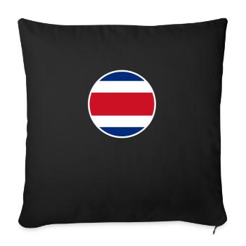 Costa Rica Costa-Ricanische Flagge - Sofakissenbezug 45 x 45 cm - Schwarz - Vorne