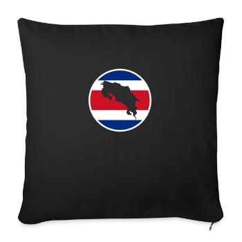 Costa Rica Karte Costa-Ricanische Flagge - Sofakissenbezug 45 x 45 cm - Schwarz - Vorne