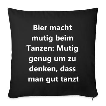 Gift for dancing grouches - Sofa pillowcase 17,3'' x 17,3'' (45 x 45 cm) - black - Front